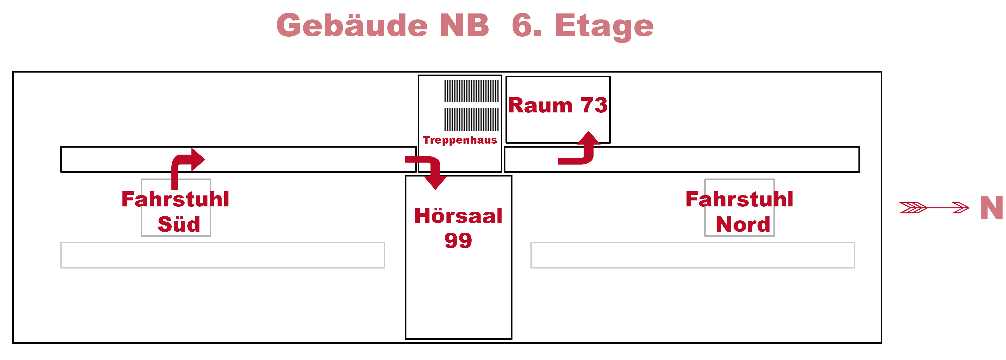 Skizze der Etage NB6